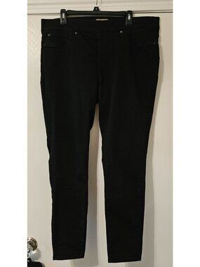 Falls Creek Womens Black Skinny Jeans Size 18 Mid Rise Stretch Classic Casual
